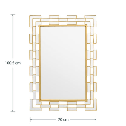 Mirror Monka pakoworld golden 72x3x102cm