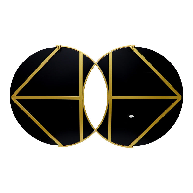 Mirror double Miryata metal in golden shade 105x3x60cm