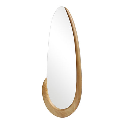 Oval mirror Marly mdf in natural shade 50.5x4x127cm
