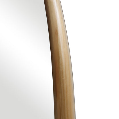 Oval mirror Marly mdf in natural shade 50.5x4x127cm