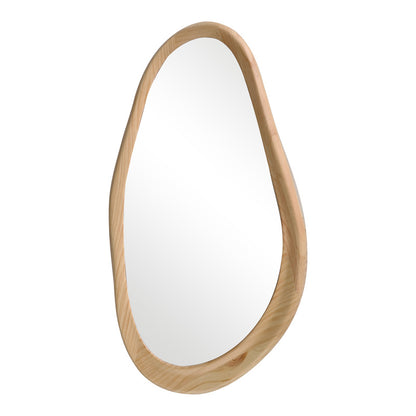 Oval mirror Baloa mdf in natural shade 44x4x80cm
