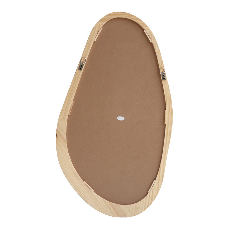 Oval mirror Baloa mdf in natural shade 44x4x80cm