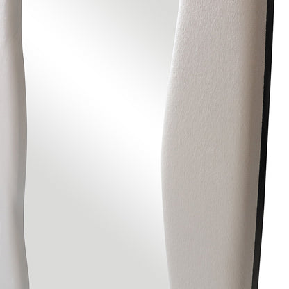 Lezour velvet floor mirror in white shade 50x5x170cm