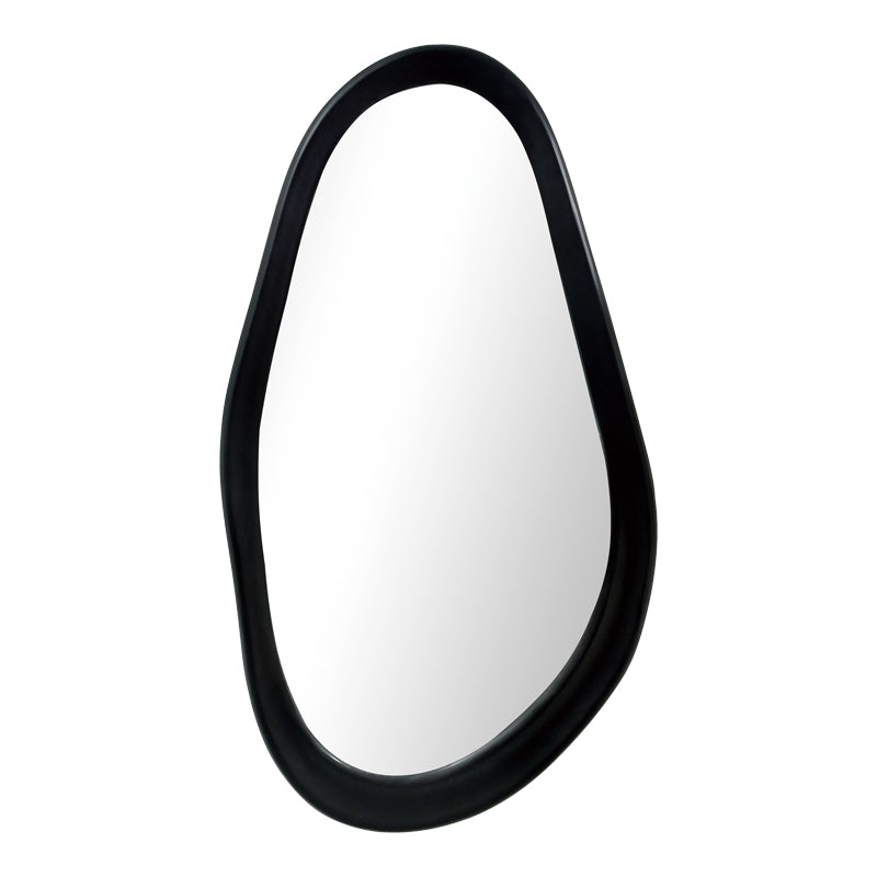 Oval mirror Baloa mdf in black shade 44x4x80cm