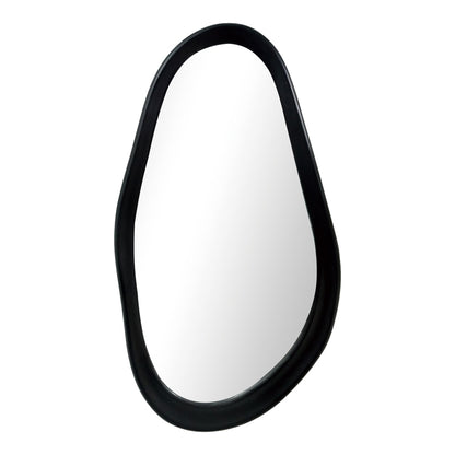 Oval mirror Baloa mdf in black shade 44x4x80cm