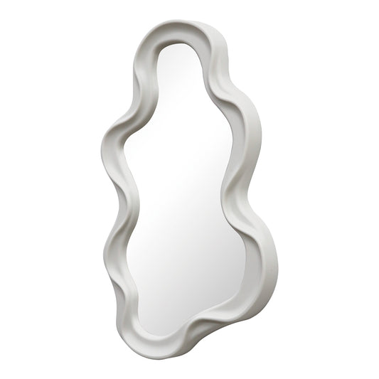 Liquid pp mirror in white shade 26x2.7x39cm
