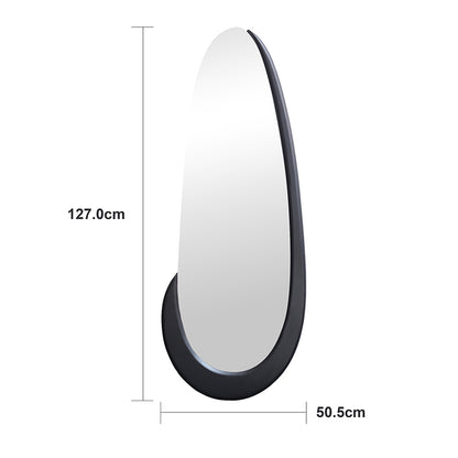 Oval mirror Marly black MDF 50.5x4x127cm