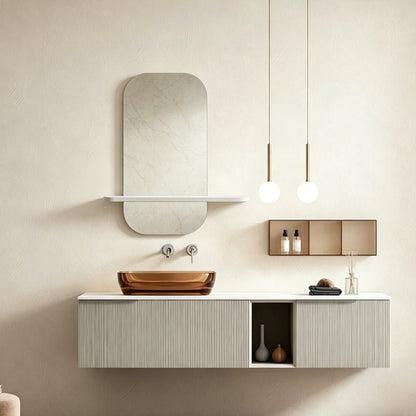 mirror Lunaria white MDF 60x11.5x60cm