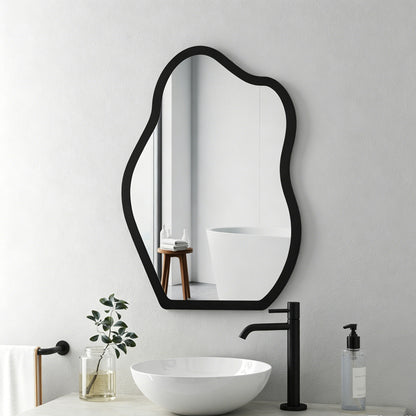 mirror Evanthia black MDF 36x1.2x56cm