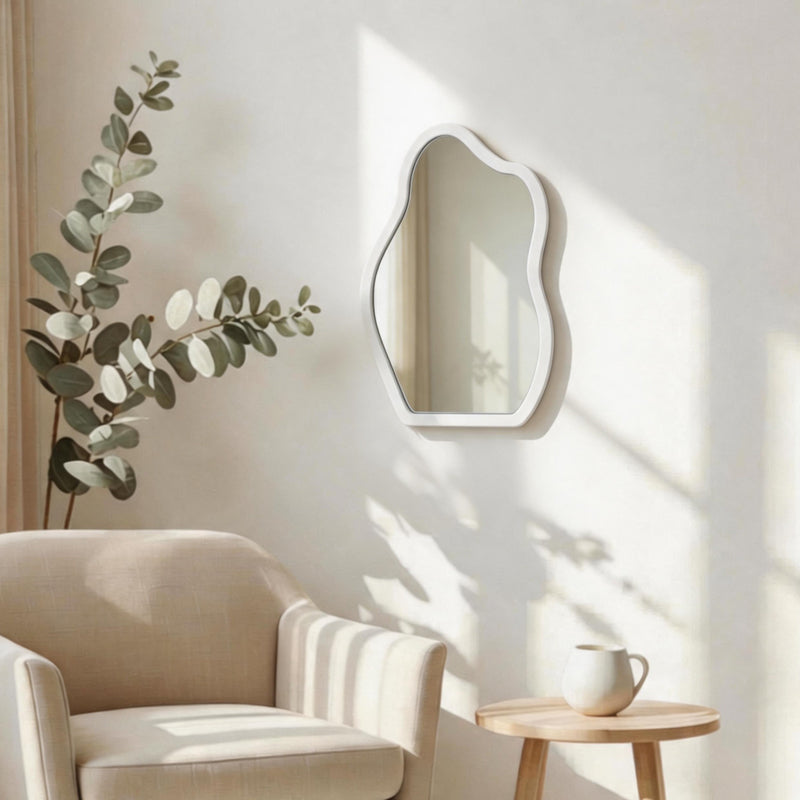 mirror Evanthia white MDF 36x1.2x56cm