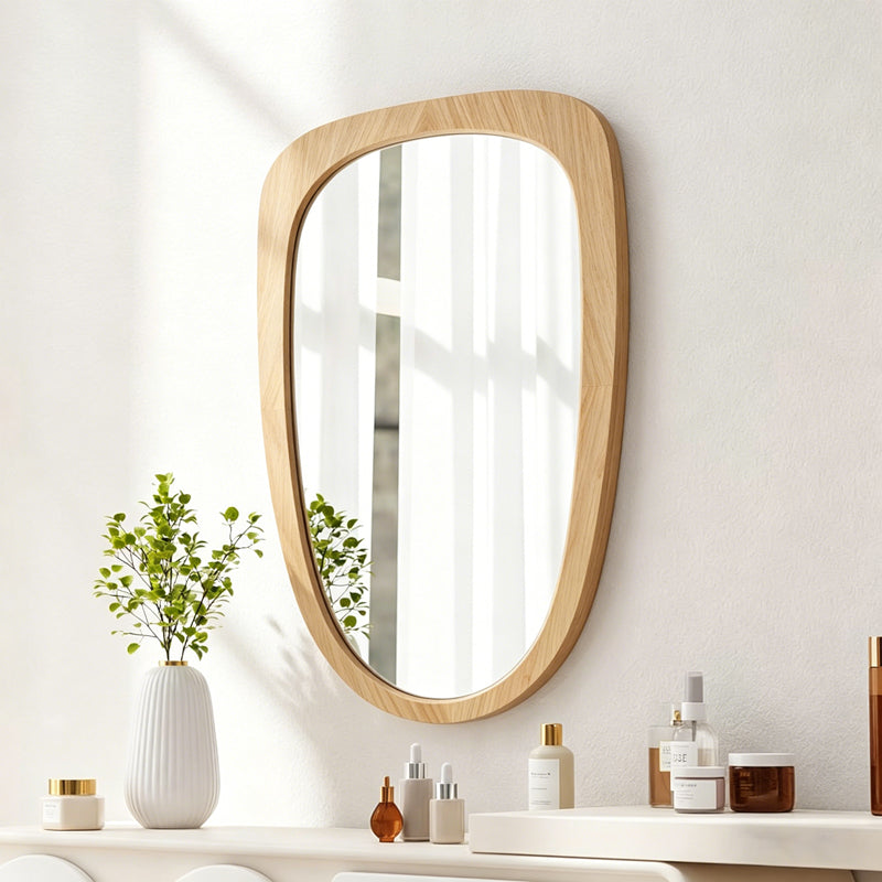 mirror Phaedra MDF nature finish 74x2.5x120 cm