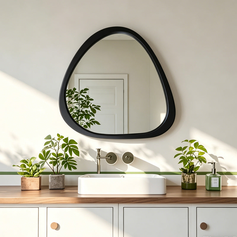 mirror Ione black MDF 55x2.5x60 cm