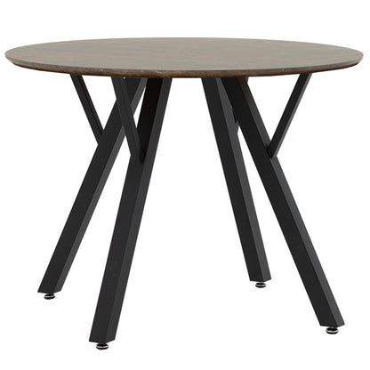 Dining table Annie pakoworld MDF in brown marble-black color D100x75cm