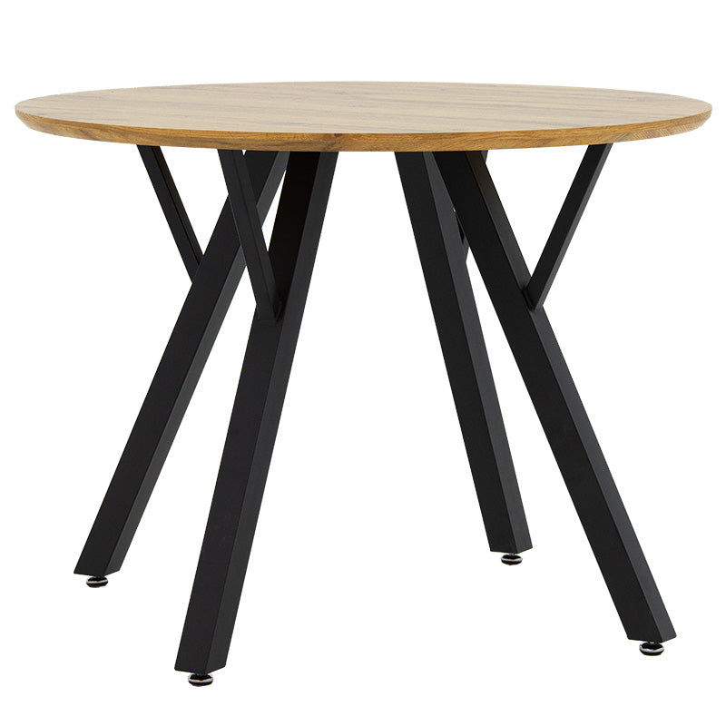 Dining table Annie pakoworld MDF in sonoma-black color D100x75cm