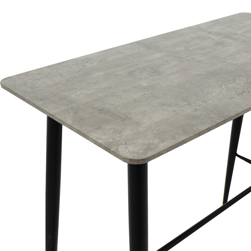 Bar table Harriet pakoworld MDF in cement-black color 120x60x105cm