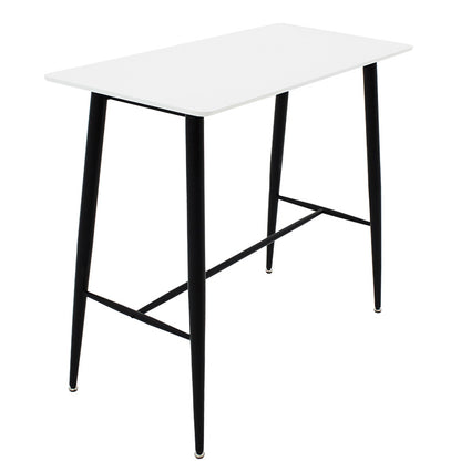 Bar table Harriet pakoworld MDF in white-black color 120x60x105cm