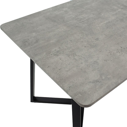 Table Garren pakoworld MDF in dark cement-black color 150x90x75cm