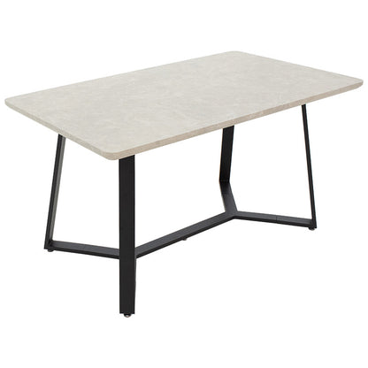 Table Gemma pakoworld in grey antique-black color 140x80x75cm