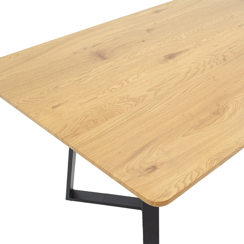 Table Gemma pakoworld in sonoma-black color 140x80x75cm