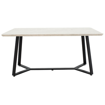 Table Gemma pakoworld in dark grey marble-black color 160x90x75cm