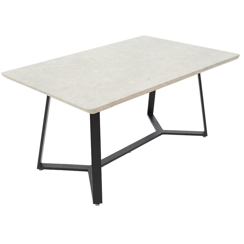 Table Gemma pakoworld in dark grey marble-black color 160x90x75cm