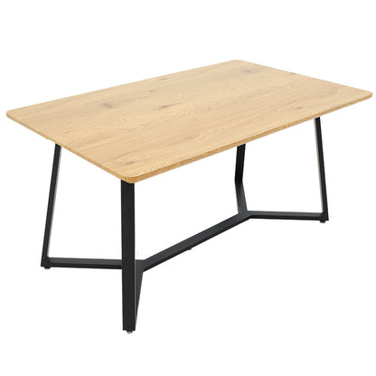 Table Gemma pakoworld in sonoma-black color 160x90x75cm