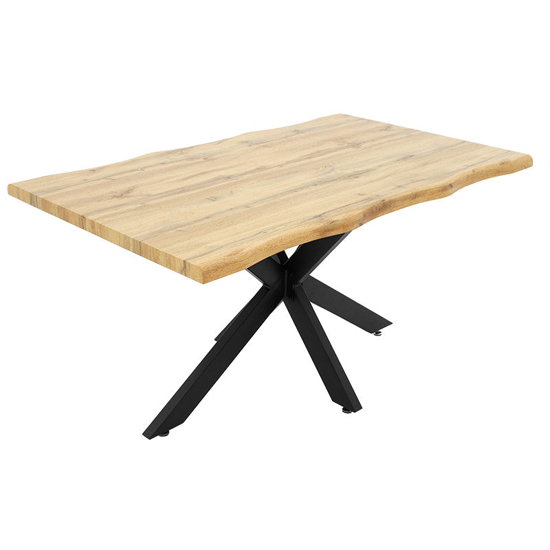 Table Gilman pakoworld MDF in sonoma--black color 150x90x75cm