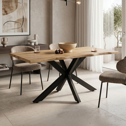 Table Gilman MDF in sonoma--black color 150x90x75cm