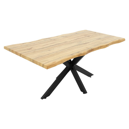 Table Gilman pakoworld MDF in sonoma-black color 180x90x75cm.