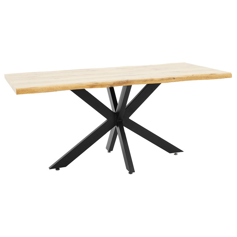 Table Gilman pakoworld MDF in sonoma-black color 180x90x75cm.