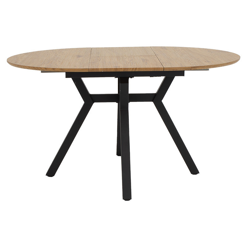 Extendable Table Frances pakoworld MDF in sonoma-black color 100-140x100x75cm