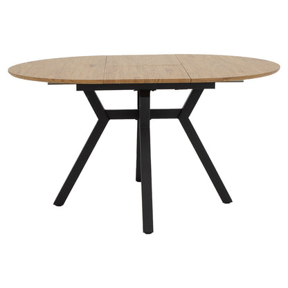 Extendable Table Frances pakoworld MDF in sonoma-black color 100-140x100x75cm