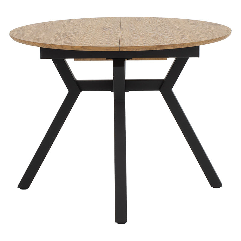 Extendable Table Frances pakoworld MDF in sonoma-black color 100-140x100x75cm