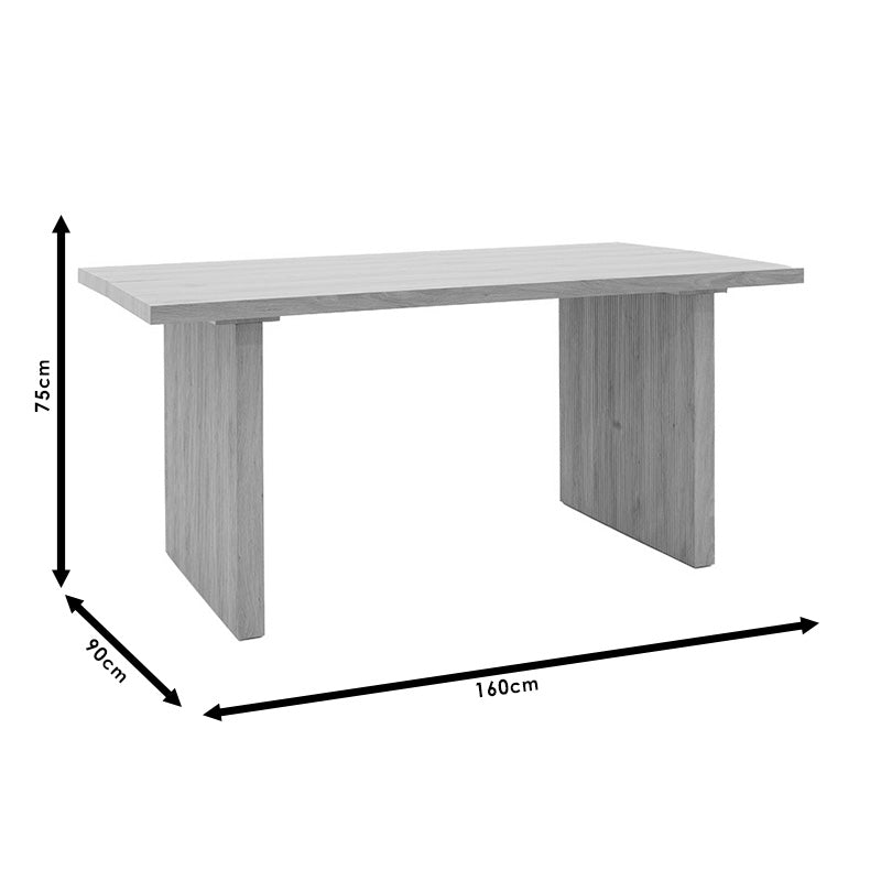 Table Sunniva pakoworld MDF in sonoma color 160x90x75cm