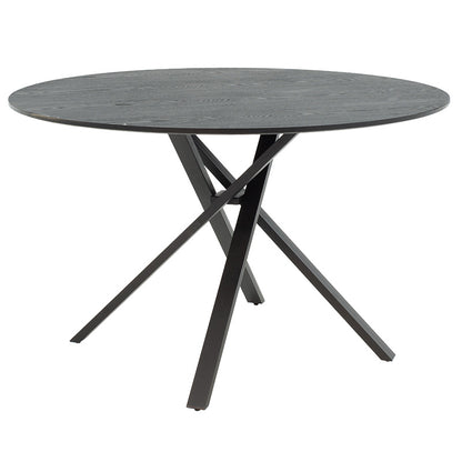 Dinner table Cerco pakoworld MDF black D120x75cm