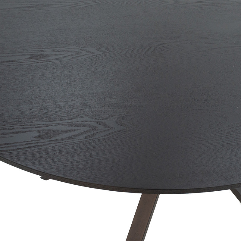 Dinner table Cerco pakoworld MDF black D120x75cm