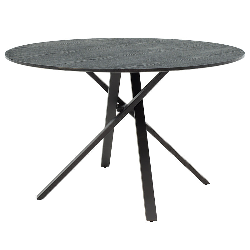 Dinner table Cerco pakoworld MDF black D120x75cm