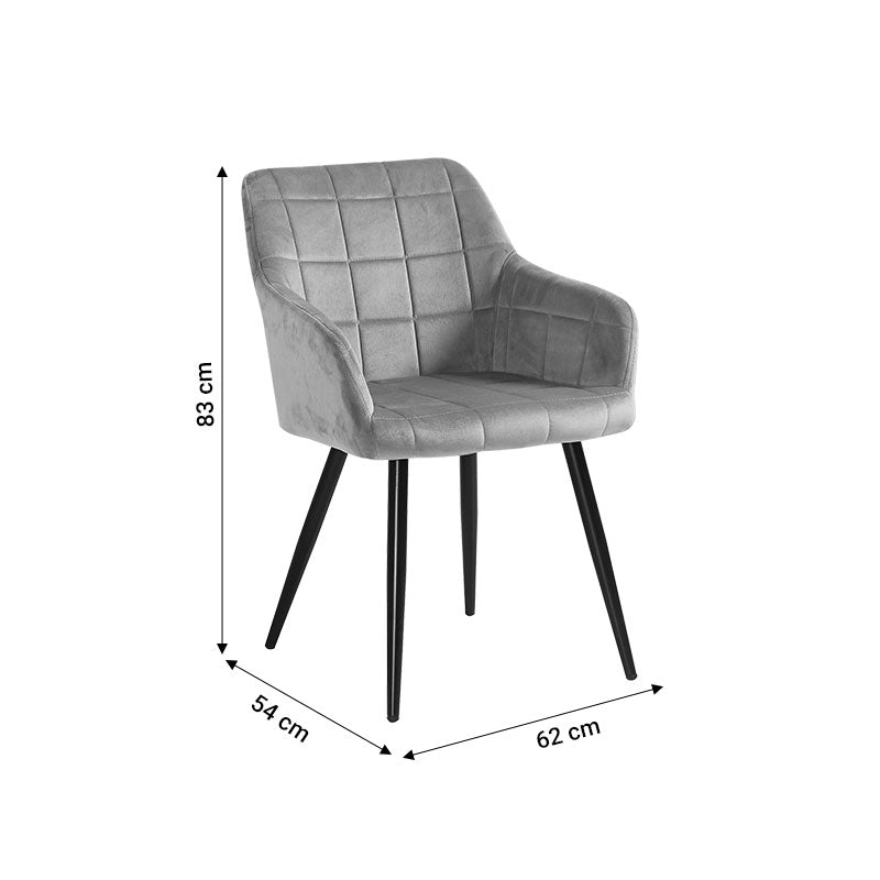 Armchair Jacu pakoworld rotten apple velvet-metal black legs 62x54x83cm