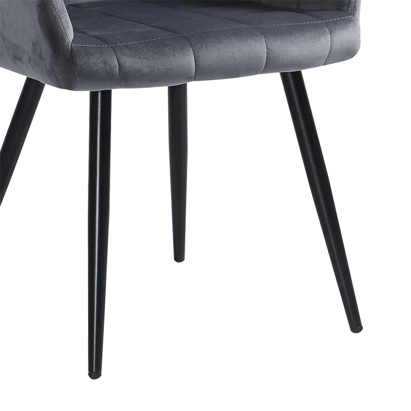 Armchair Jacu pakoworld grey fabric-metal black legs 62x54x83cm