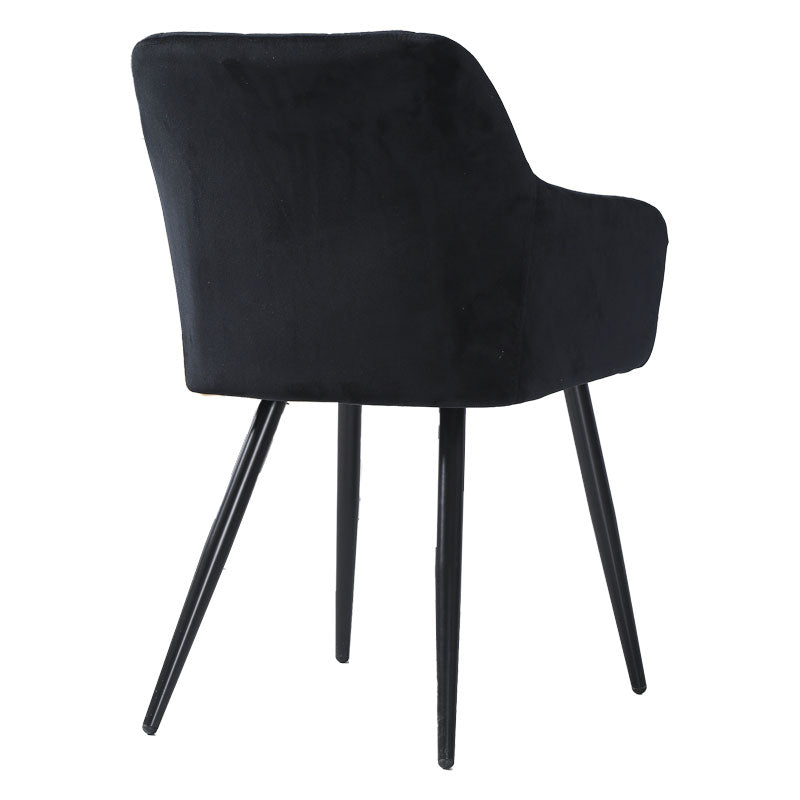 Armchair Jacu pakoworld black fabric-metal black legs 62x54x83cm