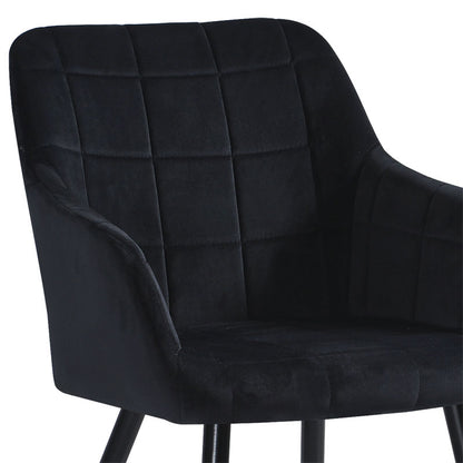 Armchair Jacu pakoworld black fabric-metal black legs 62x54x83cm