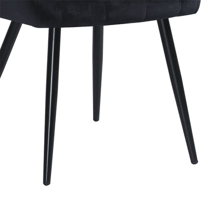 Armchair Jacu pakoworld black fabric-metal black legs 62x54x83cm