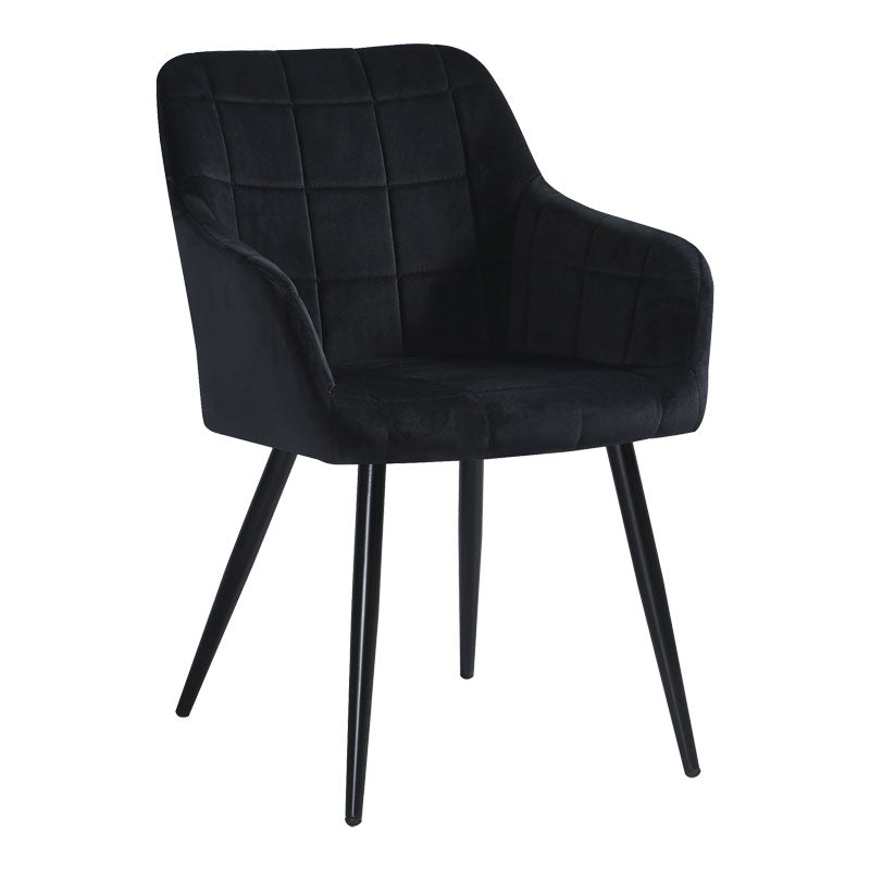 Armchair Jacu pakoworld black fabric-metal black legs 62x54x83cm