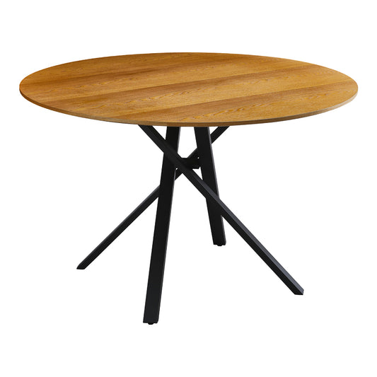 Cerco pakoworld sonoma mdf table and black metal leg Φ120x75cm