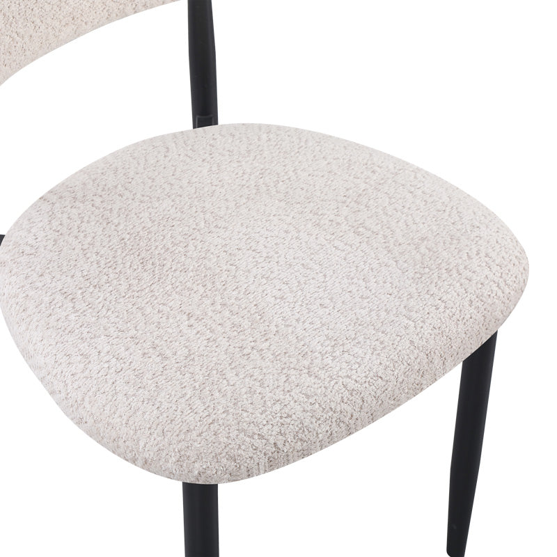 Folegio chair, cream-colored with black legs 50x57x79.5cm