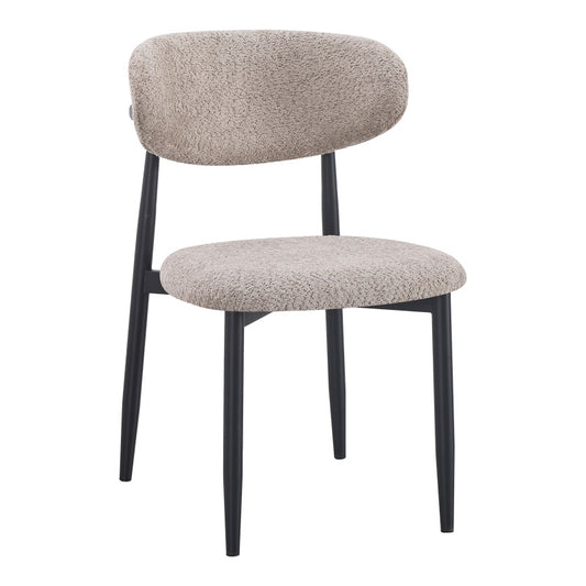 Folegio chair, grey-colored with black legs 50x57x79.5cm