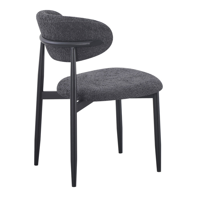 Folegio chair, anthracite-colored with black legs 50x57x79.5cm