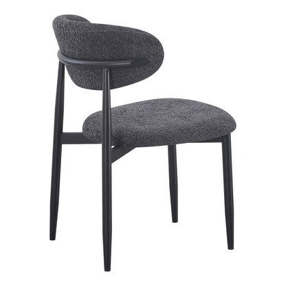 Folegio chair, anthracite-colored with black legs 50x57x79.5cm
