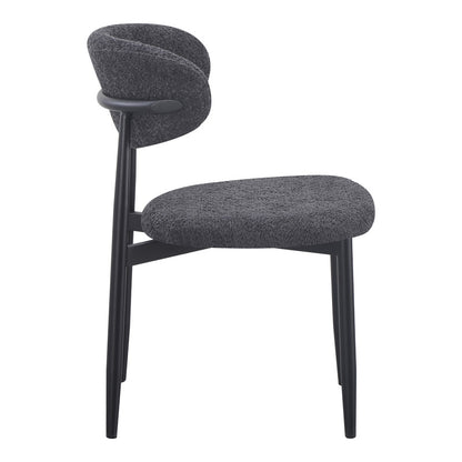 Folegio chair, anthracite-colored with black legs 50x57x79.5cm