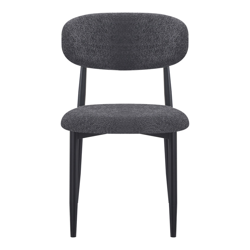 Folegio chair, anthracite-colored with black legs 50x57x79.5cm
